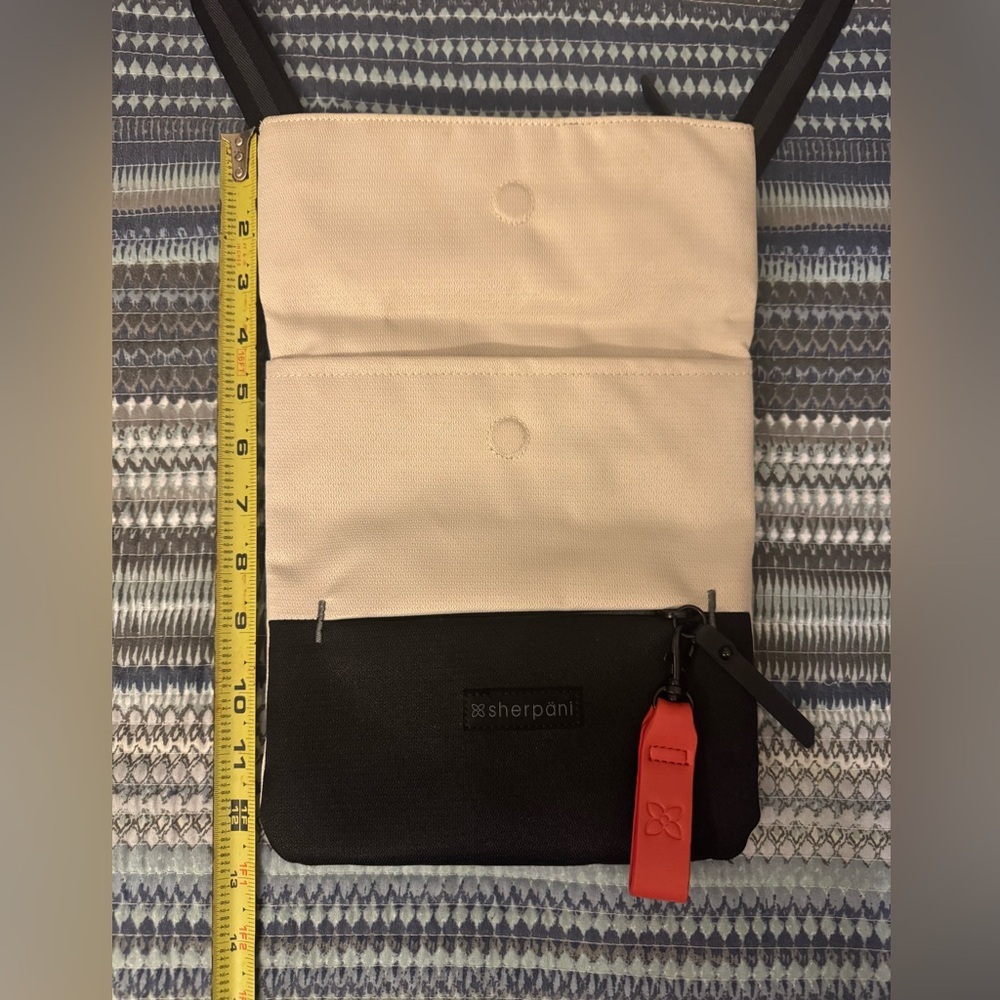 Sherpani Two-Tone Crossbody with Red Accent - Picture 6 of 7